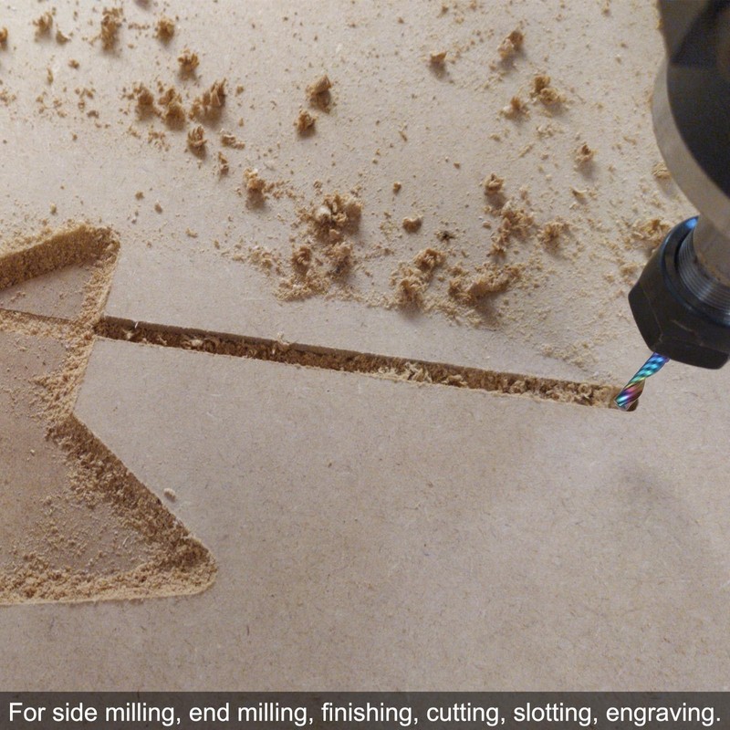 sourcing map Spiral CNC Router Bit 1/4" Diameter 1/4" Shank