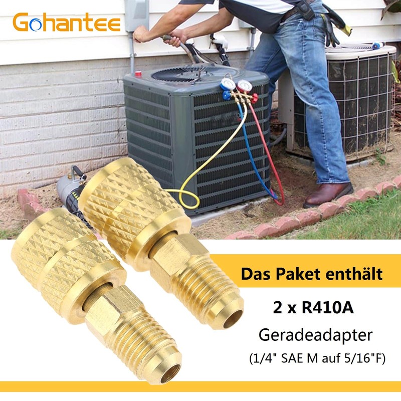 gohantee Pack of 2 R410A Female SAE Adapter Mini Split