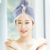 iplusmile Toalla Cabello de Microfibra Coral, Absorbente Secado Rápido, Diseño