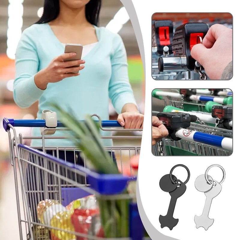 Asheyya 4 Set Trolley Key Release Tool, Stainless Steel Removable