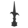 ZXNhome 10pcs Aluminium Trident Spear Fence Finials Fits 1"- Black