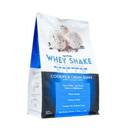 Syntrax Nutrition Whey Shake, Cold Filtered & Undenatured Whey Protein Powder Blend, Cookies & Cream Shake, 5 lbs, Real Cookie Pieces