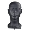 MIAOMANZI PVC Mannequin Head Black Male Manikin Dummy Stand Model