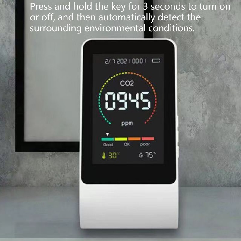 CO2 Monitor Carbon Dioxide Detect Indoor Air Quality Monitor Temperature