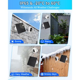 5W Solar Panel for Ring Camera, 5V Solar Charger for Ring Stick Up Cam/Pro Battery, Spotlight Cam Plus/Pro Battery, IP65 Waterproof Solar Panels with 360°Adjustable Mount & 9.8ft Cable Roll Up