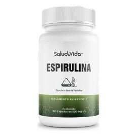 Espirulina 500mg - 1500 mg (3 Cápsulas) - 100 Cápsulas - S&V - Sin Gluten y Sin OMG