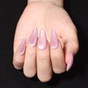 KKUUOO Stiletto Press on Nails Medium Fake Nails Light Pink