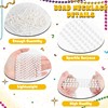 12 PCS Mardi Gras Beads Bulk, 33" White Beads Necklaces,