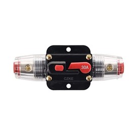 CZKE 12V 24V DC Circuit Breaker 20A 30A 40A 50A 60A 80A 100A 150A Home Solar System Waterproof Mini Circuit Breaker Reset Fuse Inverter (Size : 30A)