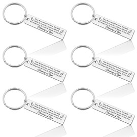 6PCS Memorial Gift Keyring Loss of Dad Bereavement Gift Sympathy Gift for Loss of Mum Inspirational Keyring Gift Memorial Gift for Loss of Loved Bereavement Condolences Gift In Memory of Husband Gift