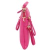Multi Zipper Pocket Small Wristlet Crossbody Bag (Fuchsia)