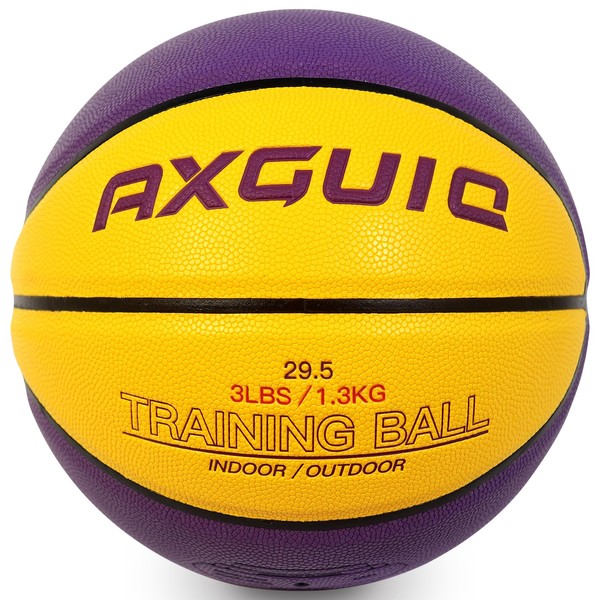 AXGUIQ 3LBS Weighted Heavy Training Basketball 29.5" - Size 7