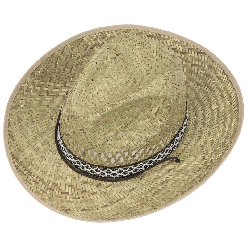 Santiago Western Straw Hat chin strap cowgirl (61 cm -