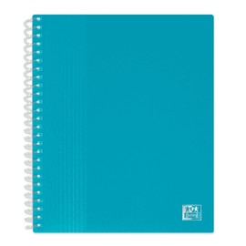 Oxford Spiral-Bound Document Protector School Life A5 80 Sheets / 40 Pockets Polypropylene Cover Toned Colours