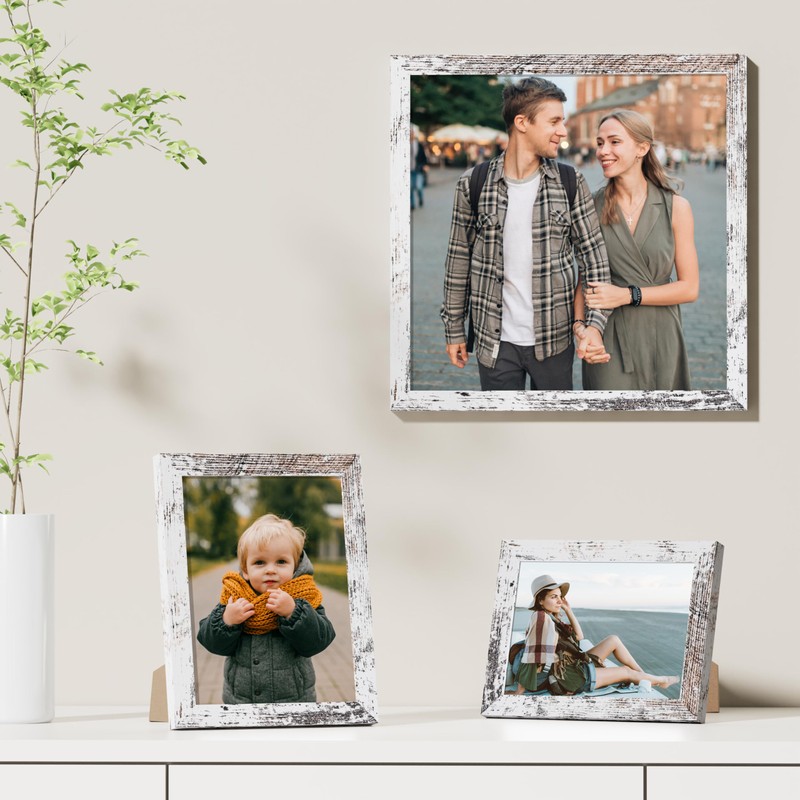 Vittanly 12x12 Picture Frames Set of 9, Display 8x8 Pictures