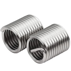 M8 x 1.25mm x 1D Helicoil Wire Inner Thread Inserts, Coiled Wire Helical Screws, 304 Stainless Steel, Metric, 100Pcs