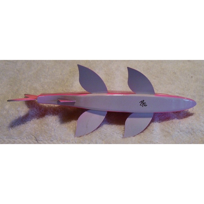 Decoy BEAUTIFUL STYLE 8" WOOD ICE SPEARING DECOY UNUSED PINK