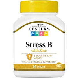 21st Century Stress Vitamin B with Zinc 66 Tabs