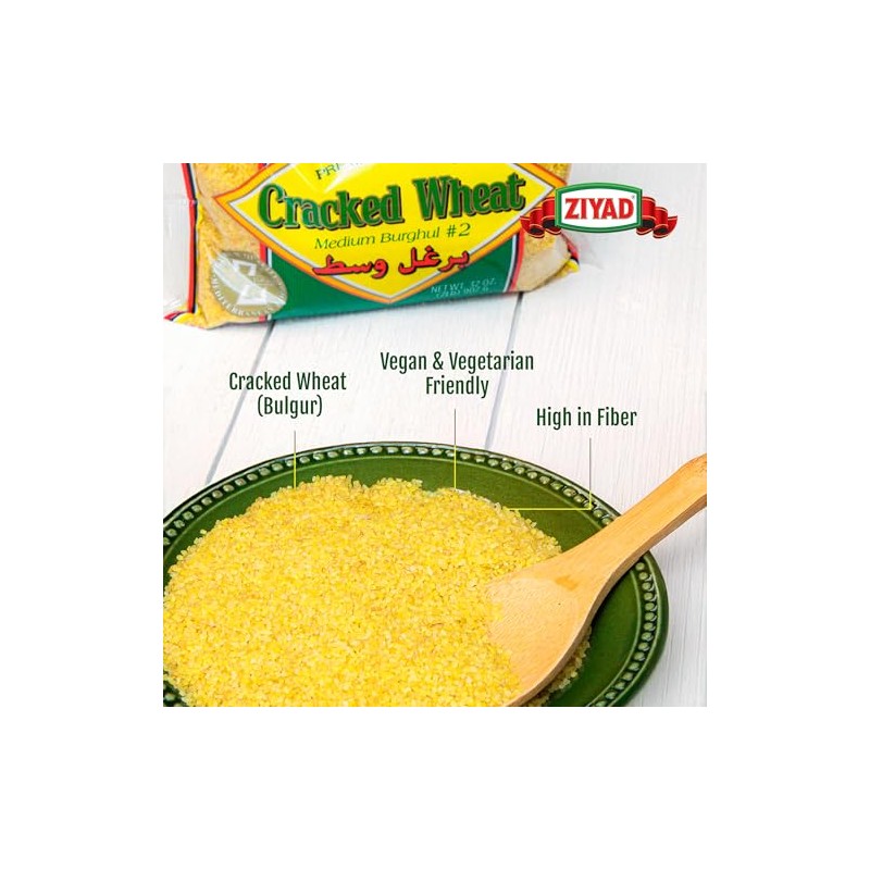 Ziyad Cracked Wheat Number 2 Medium Bulgur, Bread Filler Perfect