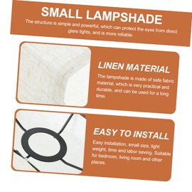 Yardenfun 2pcs Linen Lampshade Lamp Shade Rectangle - Pour Funky Rectangular Lamp Shade Floor Blanc Wall Lamp