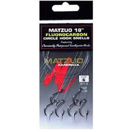Matzuo Fluorocarbon Circle Hook Snell (Black Chrome