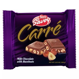 Nestle Savoy Venezuela Savoy Carre Chocolate Avellanas Hazelnuts Box (10unitsx100g/
