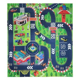 JTMM Road Play Mat, Kids Play Mat, Ideal for Playing with Cars and Toys, Educational Play Mat for Road Traffic - Learn Safely and Have Fun