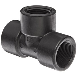 Banjo TEE100 Polypropylene Pipe Fitting, Tee, Schedule 80, 1" NPT Female