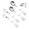 4 Pieces of Foldable Tableware, Stainless Steel Foldable Tableware, Multi-Functional