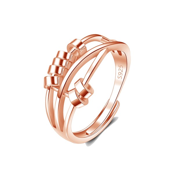 Wynn's Anxiety Relief Ring - Sterling Silver & Rose Gold