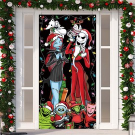 Christmas Decorations Door Cover Holiday Banner New Year Winter Xmas Decor Christmas Decorations for Home Party