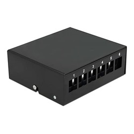 Delock Keystone Patch Panel 6 Port Black