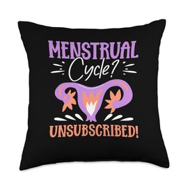 Hysterectomy Gifts Funny Hysterectomy Recovery Uterus Throw Pillow, 18x18, Multicolor