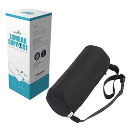 LitoTree Lumbar Roll for Back Support - 100% Memory Foam - Optimized Firmness - 11 Inches Long with 4.5 Inches Diameter - Breathable Mesh Lumbar Pillow Cover - for Comfortable Alignment and Support