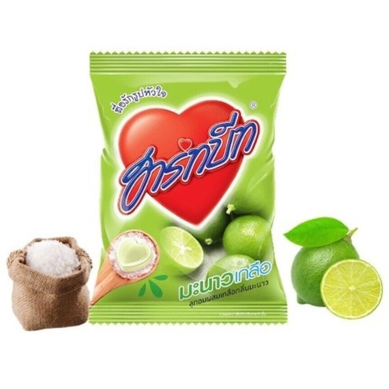 Generic Heartbeat Salted Lime Flavor Heart Shaped Hard Candy, (100