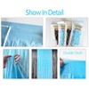 Dahick 4 Pack Black and Blue Foil Fringe Curtains for