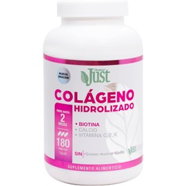 Collagen Colágeno Hidrolizado Fórmula Premium | 180 Tabletas | Sin Azúcar, Grasas ni Sodio | Con Biotina, Calcio, Magnesio, Vitamina C, E y K