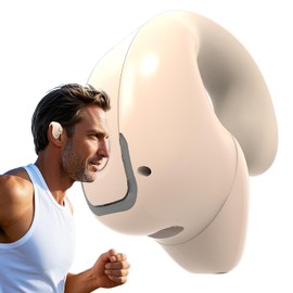 Open Ear Buds, Lightweight Clip On Headphones, Touch Control Bone Conduction Sport Earphones Waterproof for Running Fitness