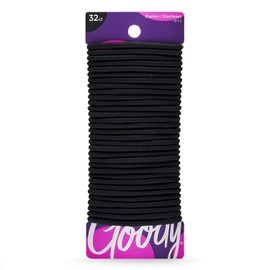 Goody Goody Ouchless Women's Braided Elastics, Black, (96 Ct Total/pack Of 3) 4mm for Medium Hair , 3 Count