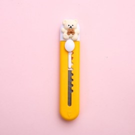 Bear Box Cutter Retractable, Sharp Utility Knife Retractable, Cute Box Cutters for Office, Home, Arts Crafts, Cartons, Cardboard, Utility Knives, Knives (3H078)