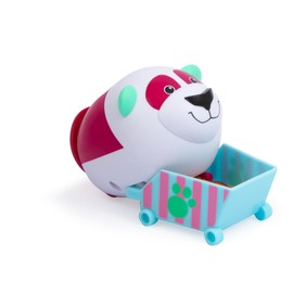 Giochi Preziosi - Hop Hop Puppy Push & Go Puppies That Keep On Their Feet with Shopping Trolley, Panda Version, for Children Aged 3 and Above, Hpu02100