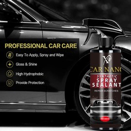 Fortify Your Car's Shine: Ceramic Coating Spray with Polymer Protection & Waterless Wash! Vehicle Maintenance Sealant For Cars, Boats, Motorcycles, Trucks & More Polish Wax:_4 pcs