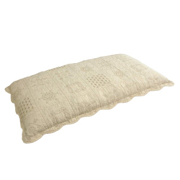 Rivere Long Seat Cover Set of 2 Long Seat Covers for 26.8 x 47.2 inches (68 x 120 cm), 100% Cotton, Wash Quilting, Wash Quilting, 910-6812 (Beige)