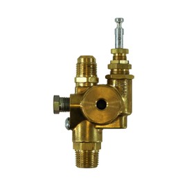 Replacement For Makita MK-LMV100F, 1/2" 45 Degree Flare Top Inlet X 1/2" MNPT Outlet, Combo Unloader Pilot Check Valve, 110-135 PSI