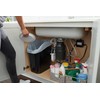 Rubbermaid Undercounter Small Trash Can, 2 Pack Blue and Black