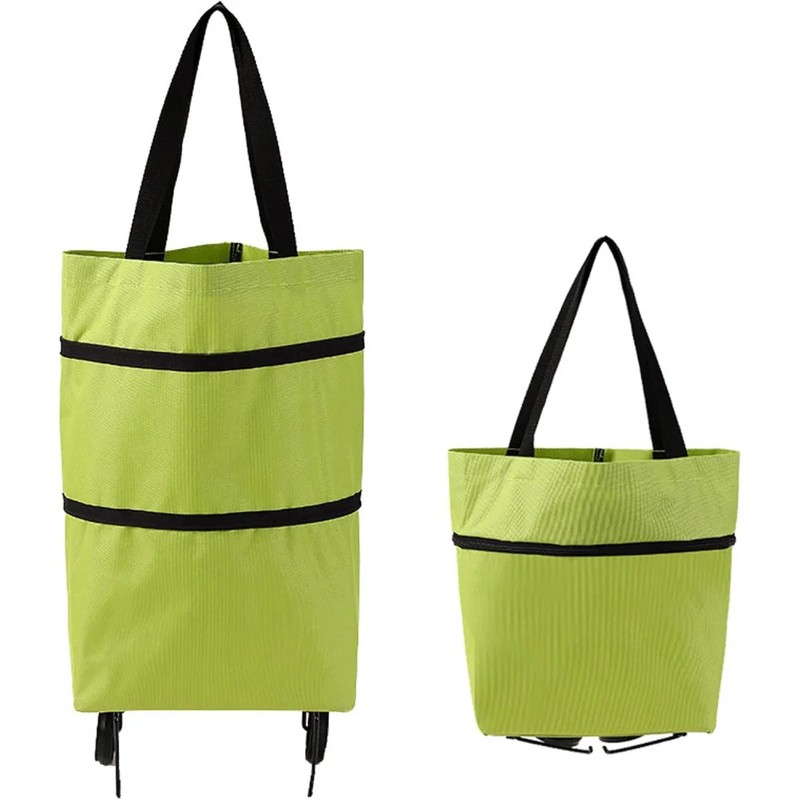 Foldable Shopping Cart Bag for Daily Errands – 2-in-1 Oxford