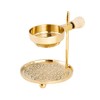 NKlaus 15866 Tea Light Incense Burner Gold Flower of Life