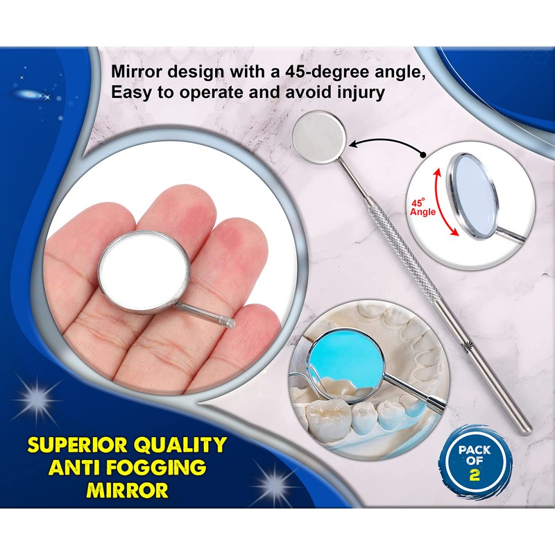 ARSUK Dental Mirror with Stainless Steel Handle 6.5" – Professional