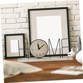 Levemolo Table Clock Decor Vintage Home Shape Non-Ticking Desktop Clock for Living Room Bedroom Office Stylish and Functional Decorative