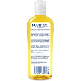 Nuvel Shampoo para Bebé de Manzanilla 250 ml Sin Lágrimas Hipoalergénico Con Extracto Natural de Manzanilla Cabello Suave Brillante y Fácil de Peinar No Irrita Ojos ni Piel